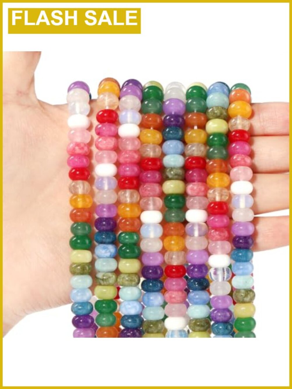 Natural Jade Rondelle Beads 5x8mm Gemstone Spacer Beads for Jewelry Making 75